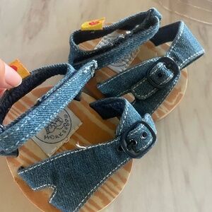 BUILD A BEAR WORKSHOP DENIM BUCKLE SANDALS